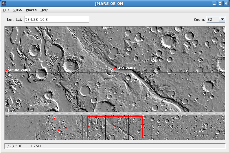 recenter on Ares Vallis.