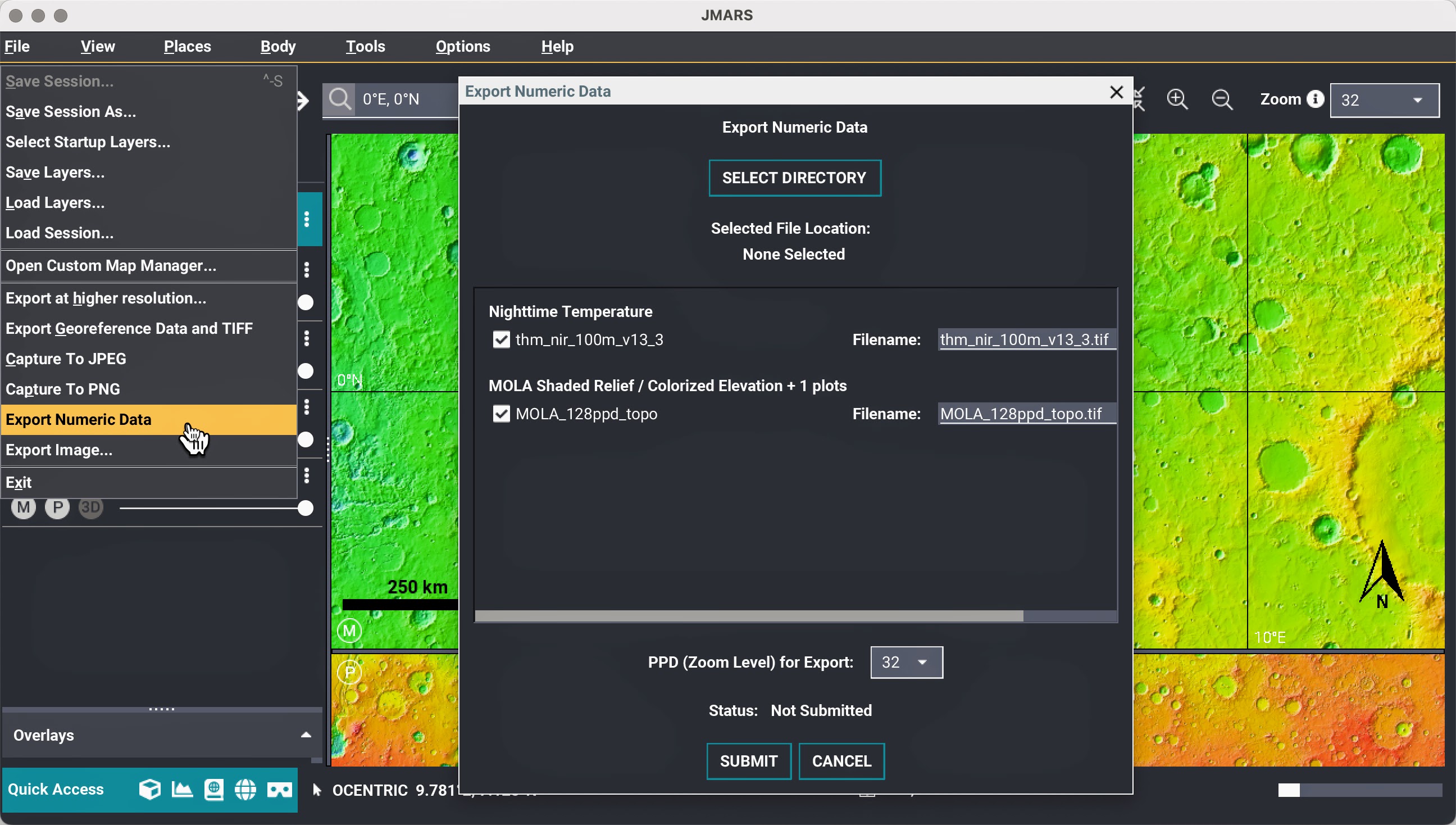 Export Numeric Data