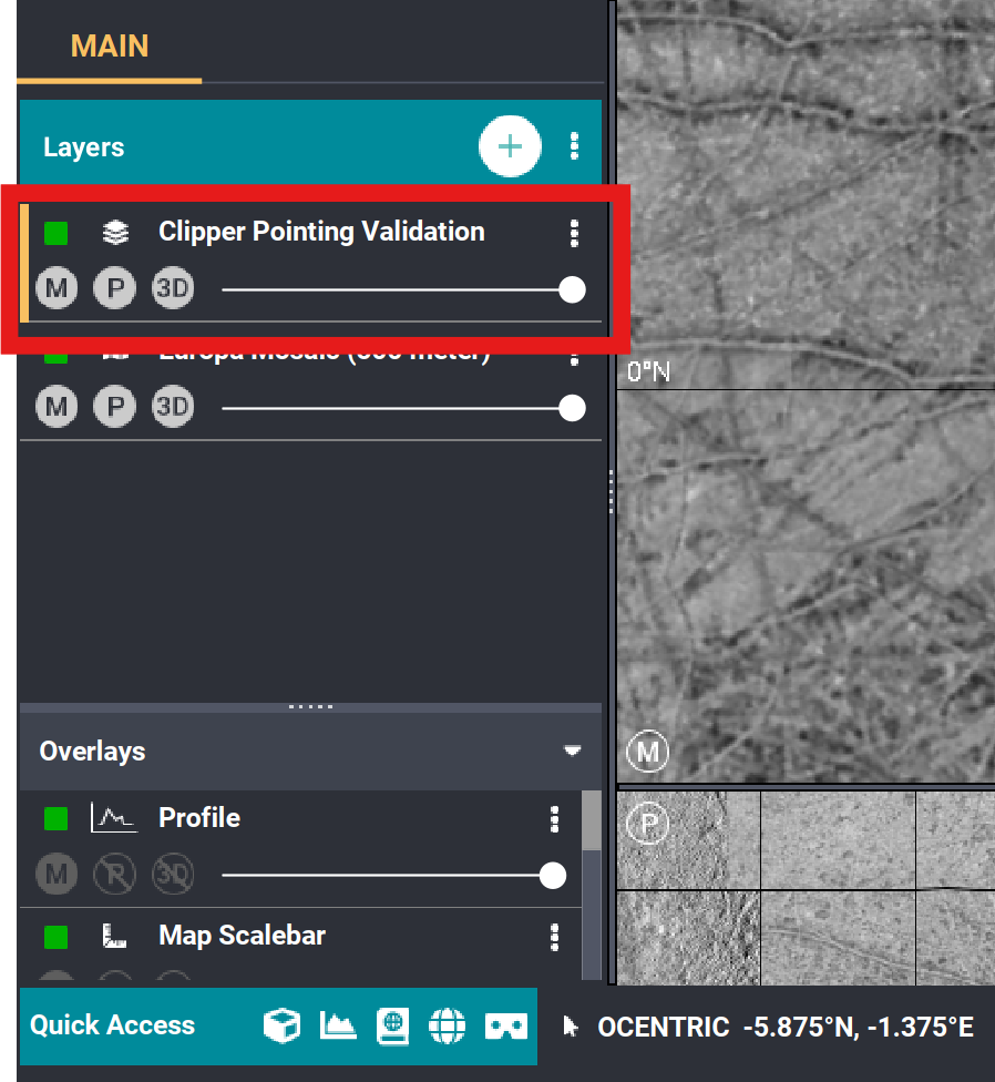 Selecting the Clipper Pointing Validation layer