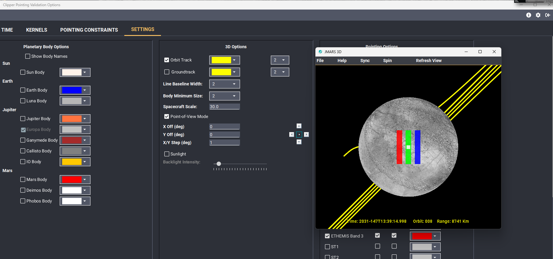 Point-of-View Mode enabled with the default offset values